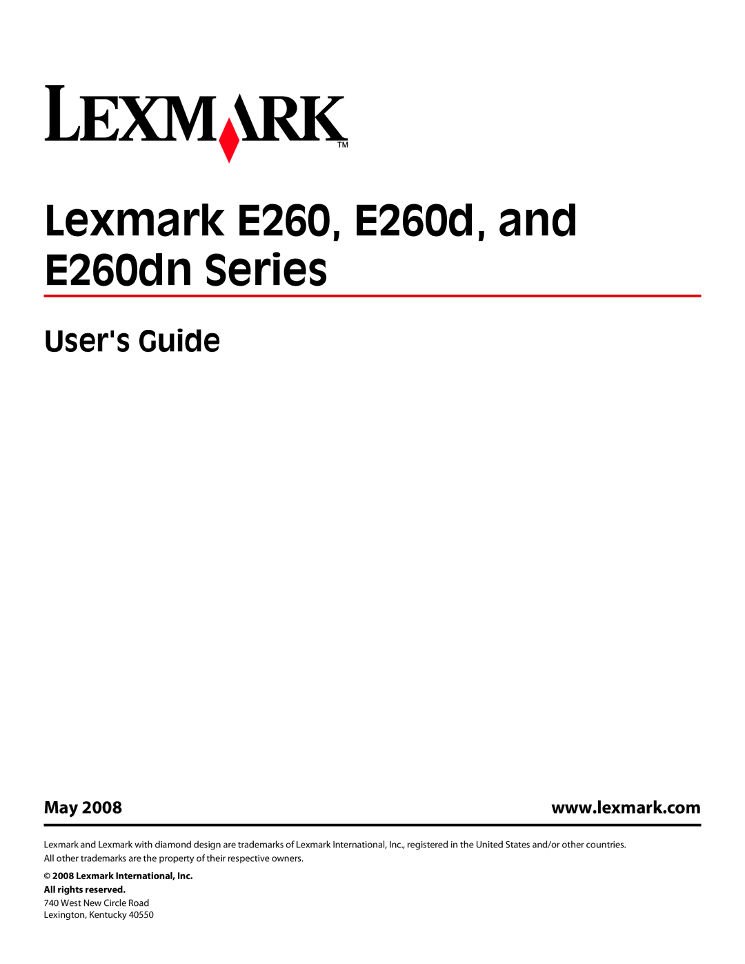 Minolta E260 manual Users Guide, May 