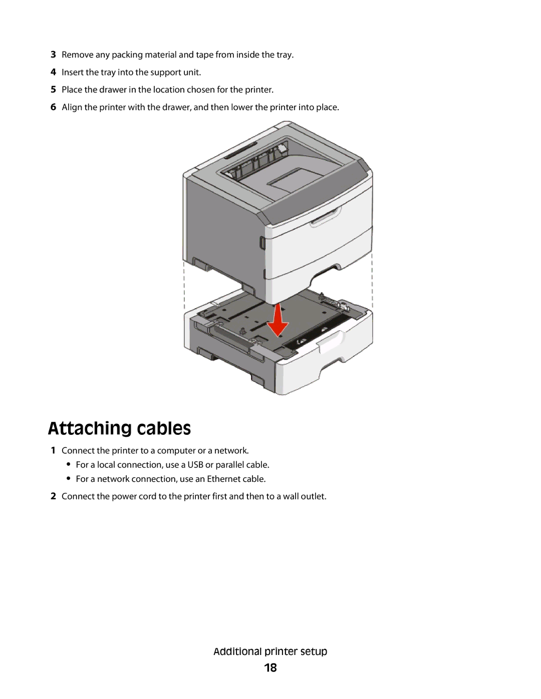 Minolta E260 manual Attaching cables 