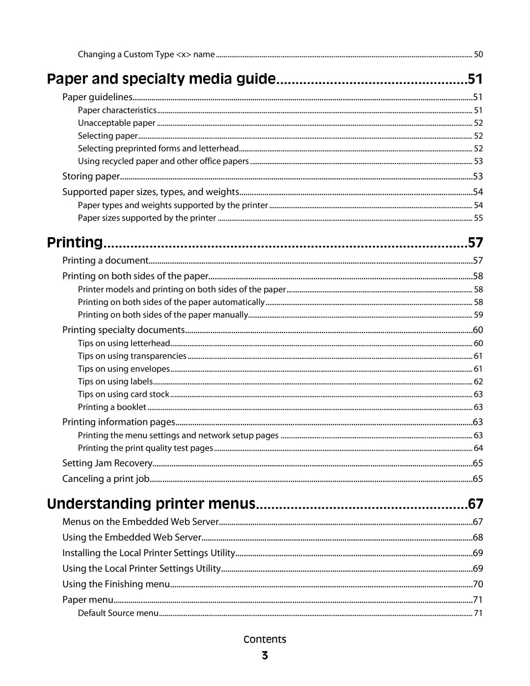 Minolta E260 manual Paper and specialty media guide 