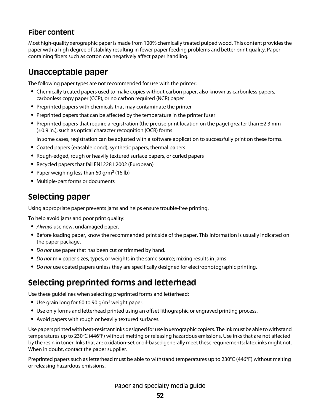 Minolta E260 manual Selecting preprinted forms and letterhead 