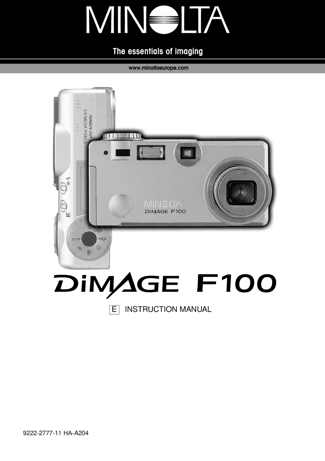 Minolta F100 instruction manual HA-A204 