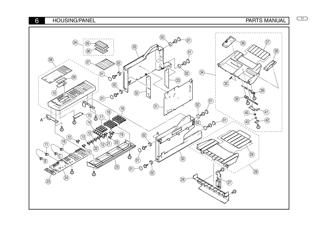 Minolta FAX5600 manual Housing/Panel, Parts Manual 