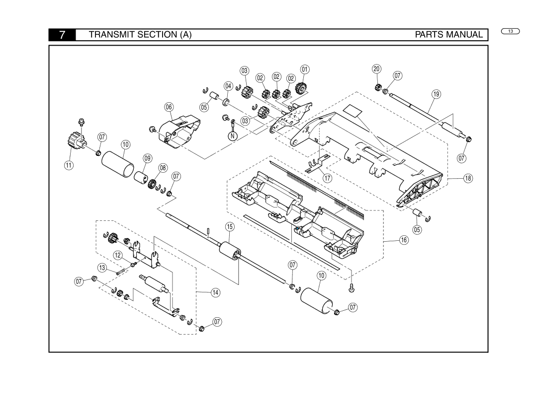 Minolta FAX5600 manual Transmit Section a Parts Manual 