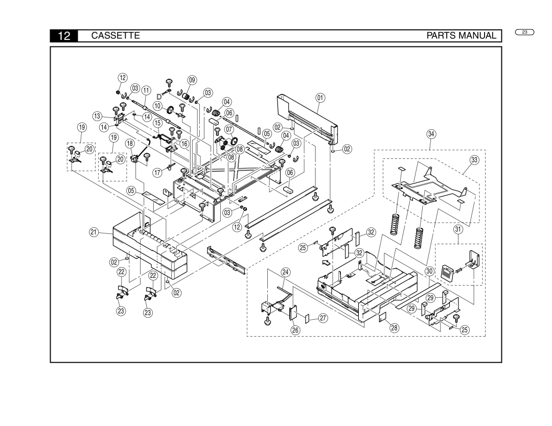 Minolta FAX5600 manual Cassette Parts Manual 