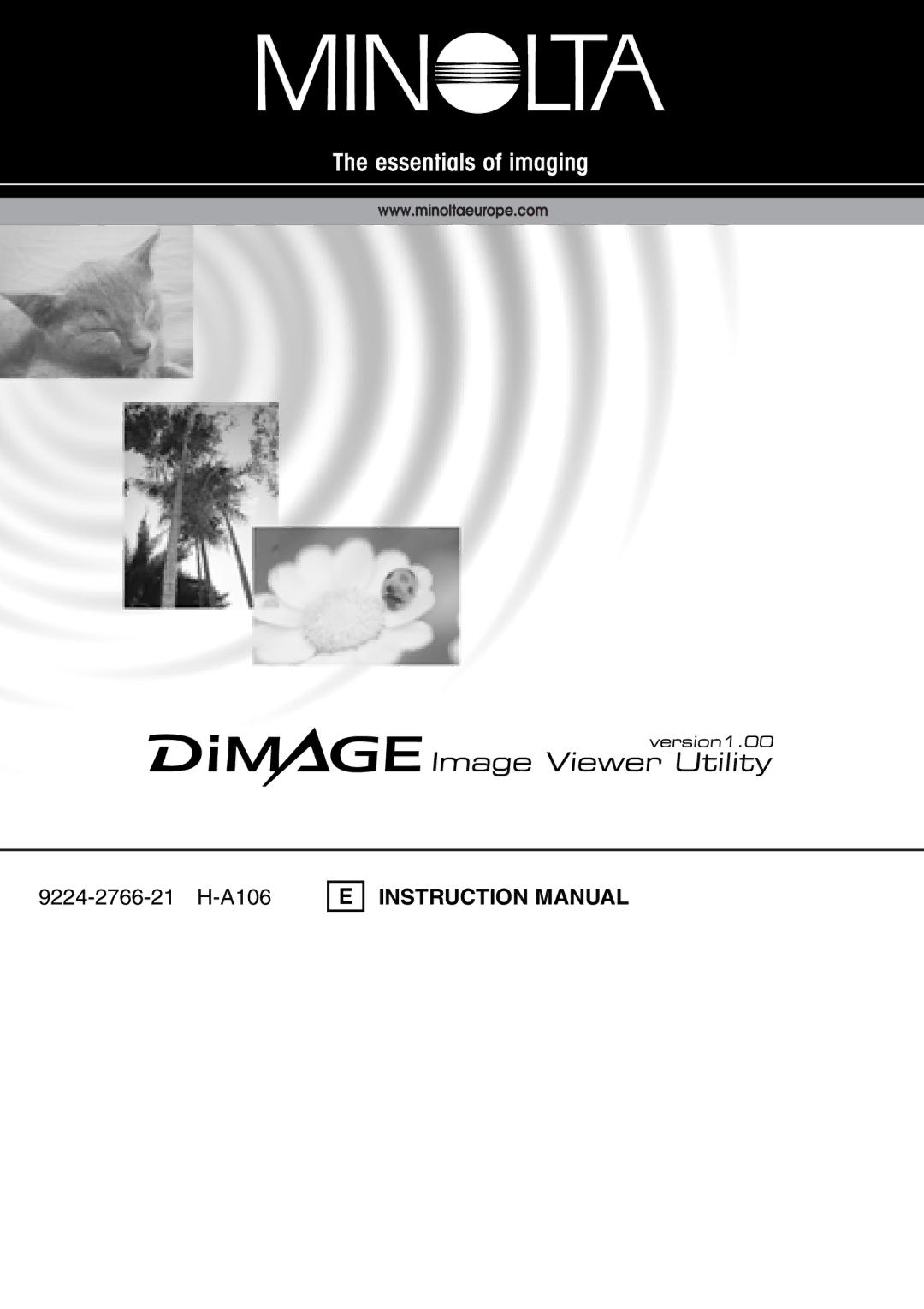 Minolta instruction manual 9224-2766-21 H-A106 