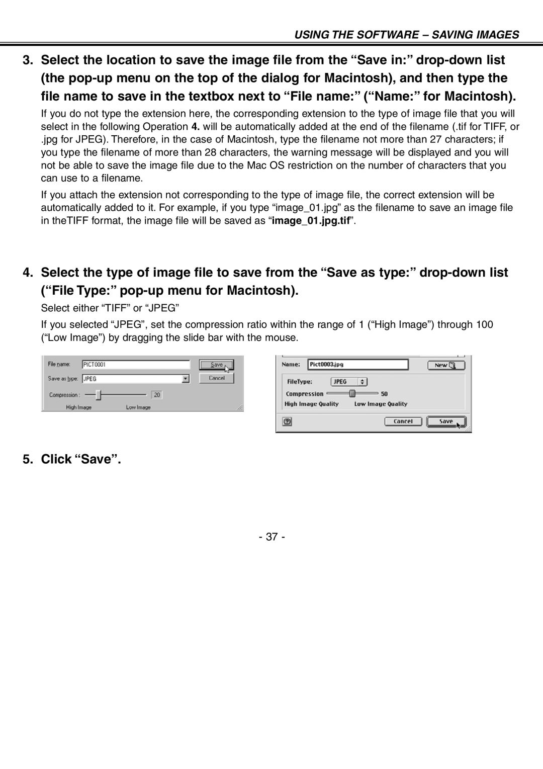 Minolta H-A106 instruction manual Click Save 