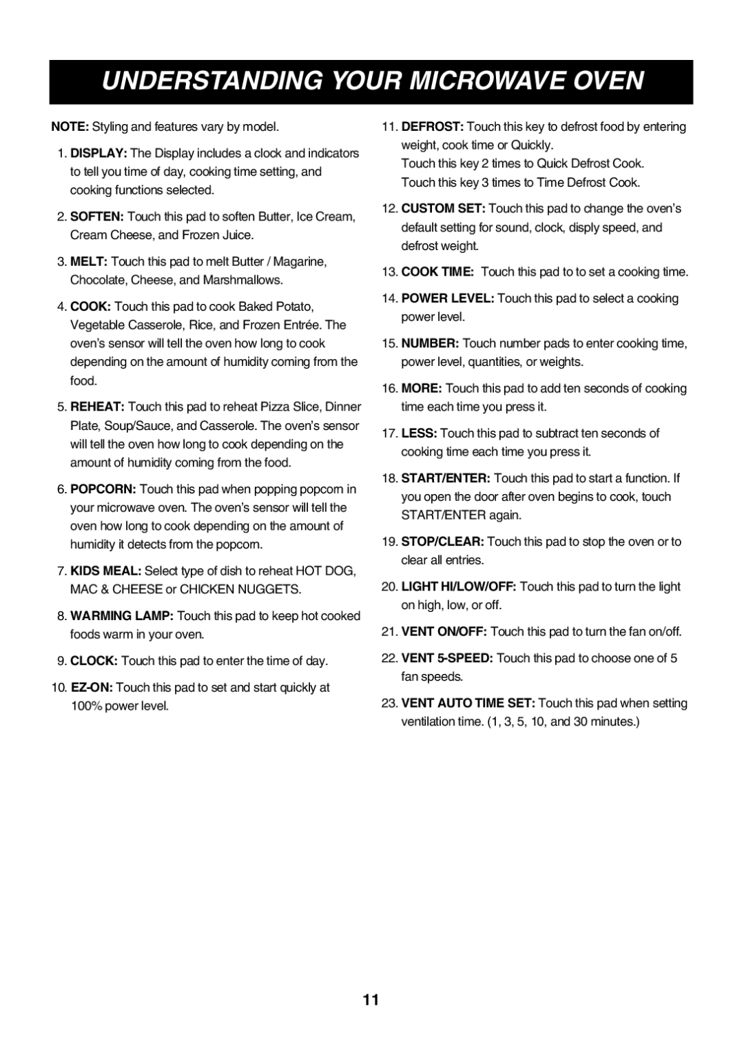 Minolta LMVM2085SB owner manual Understanding Your Microwave Oven 