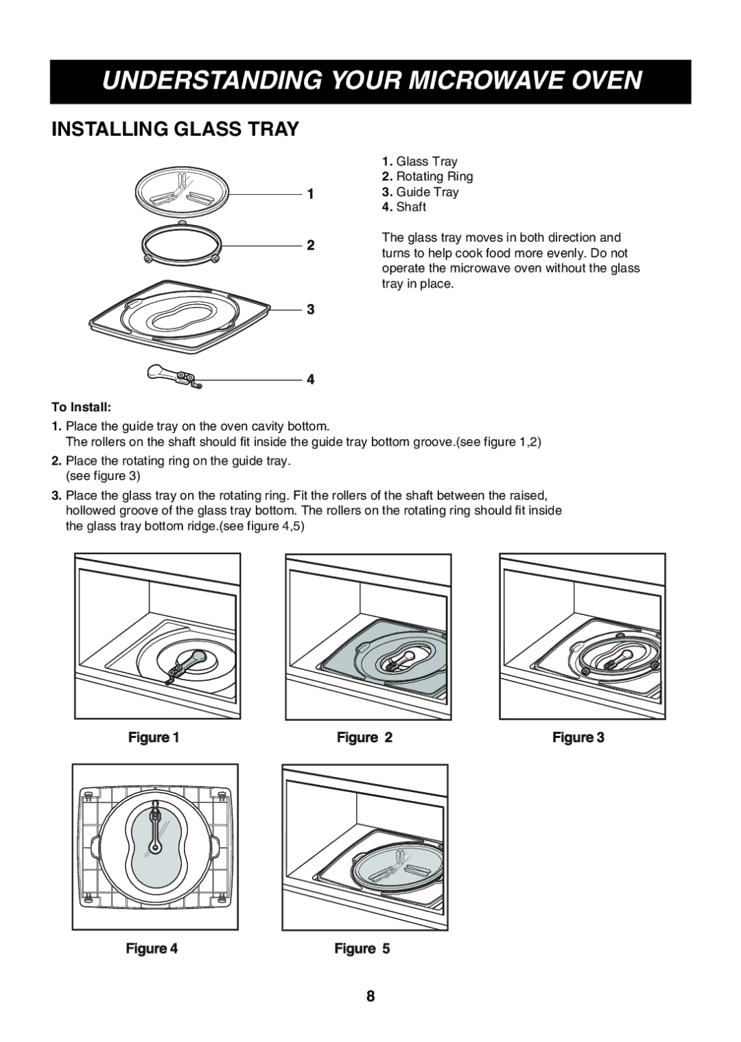 Minolta LMVM2085SB owner manual Installing Glass Tray, To Install 