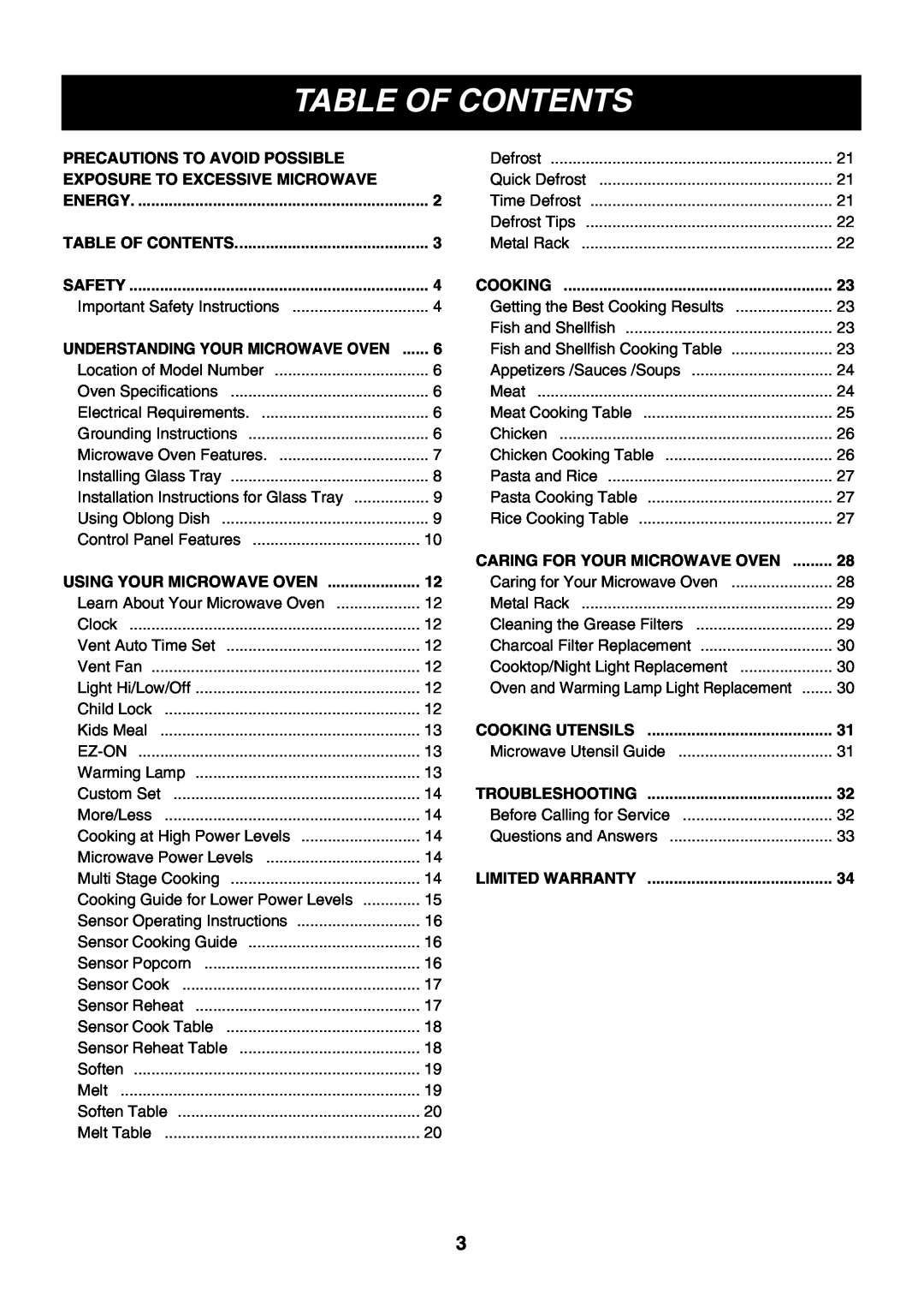 Minolta LMVM2085SB owner manual Table Of Contents 