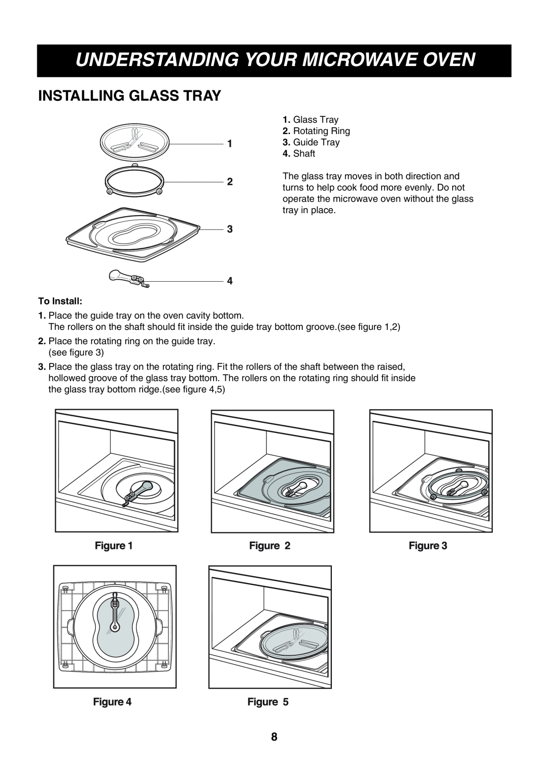 Minolta LMVM2085SB owner manual Installing Glass Tray, Understanding Your Microwave Oven, To Install 