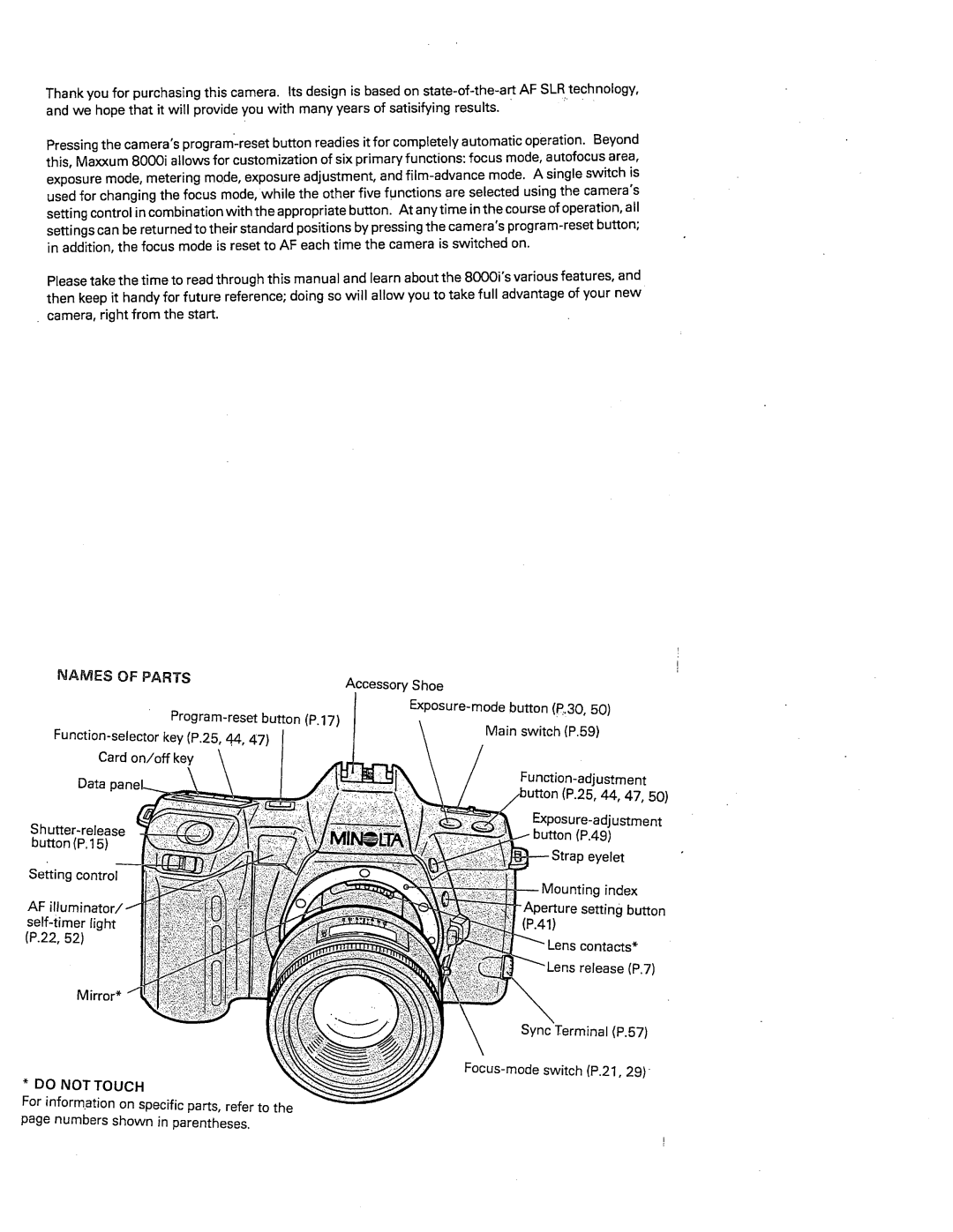 Minolta Maxxum 8000i manual 