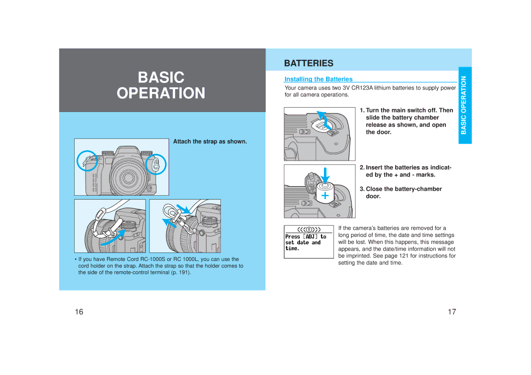 Minolta Minolta, Maxxum, Dynax 7 manual Installing the Batteries, Door, Close the battery-chamber door 