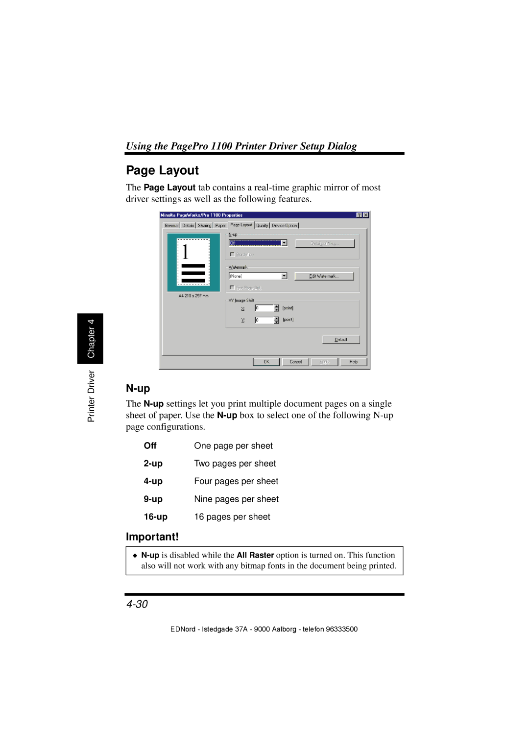 Minolta PagePro 1100 user manual Layout 