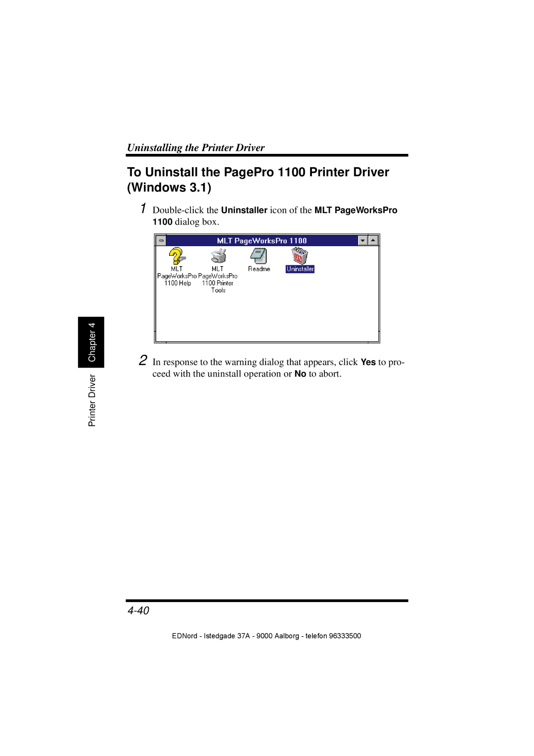 Minolta user manual To Uninstall the PagePro 1100 Printer Driver Windows 