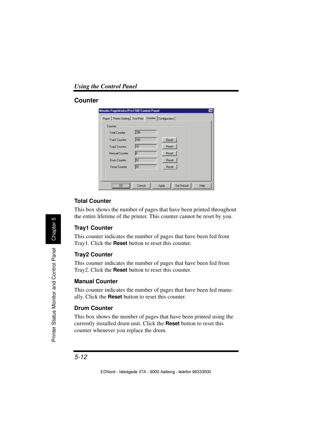 Minolta PagePro 1100 user manual Total Counter 