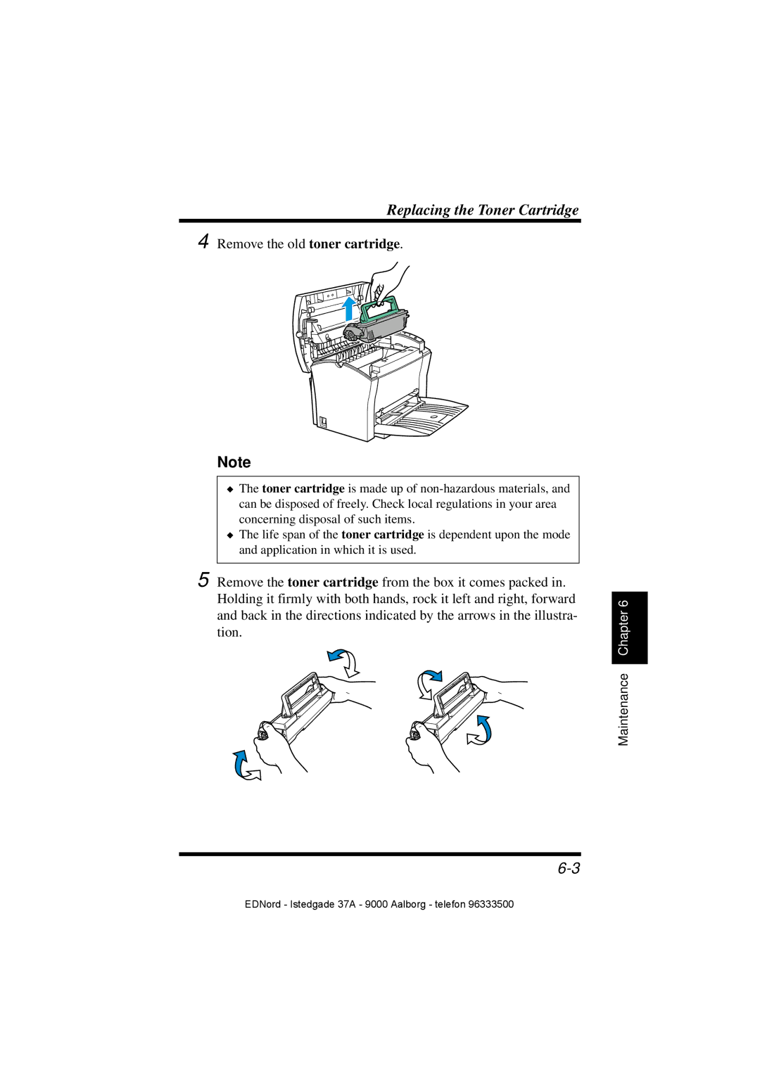 Minolta PagePro 1100 user manual Remove the old toner cartridge 