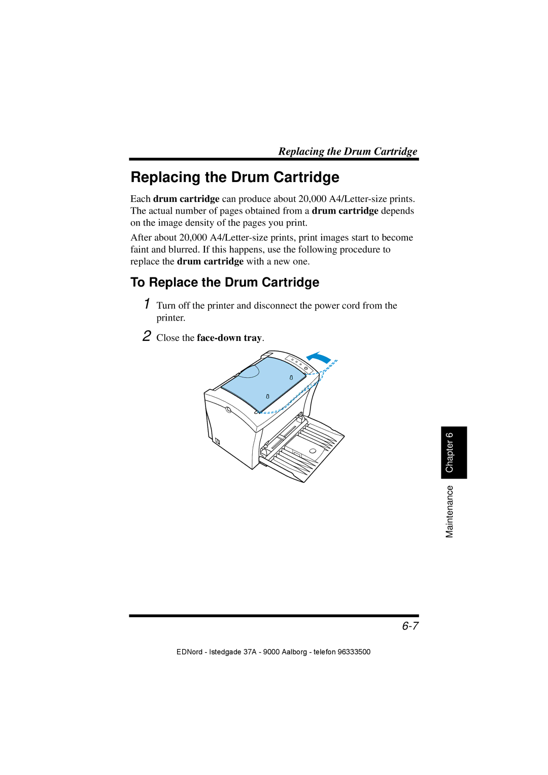 Minolta PagePro 1100 user manual Replacing the Drum Cartridge, To Replace the Drum Cartridge 