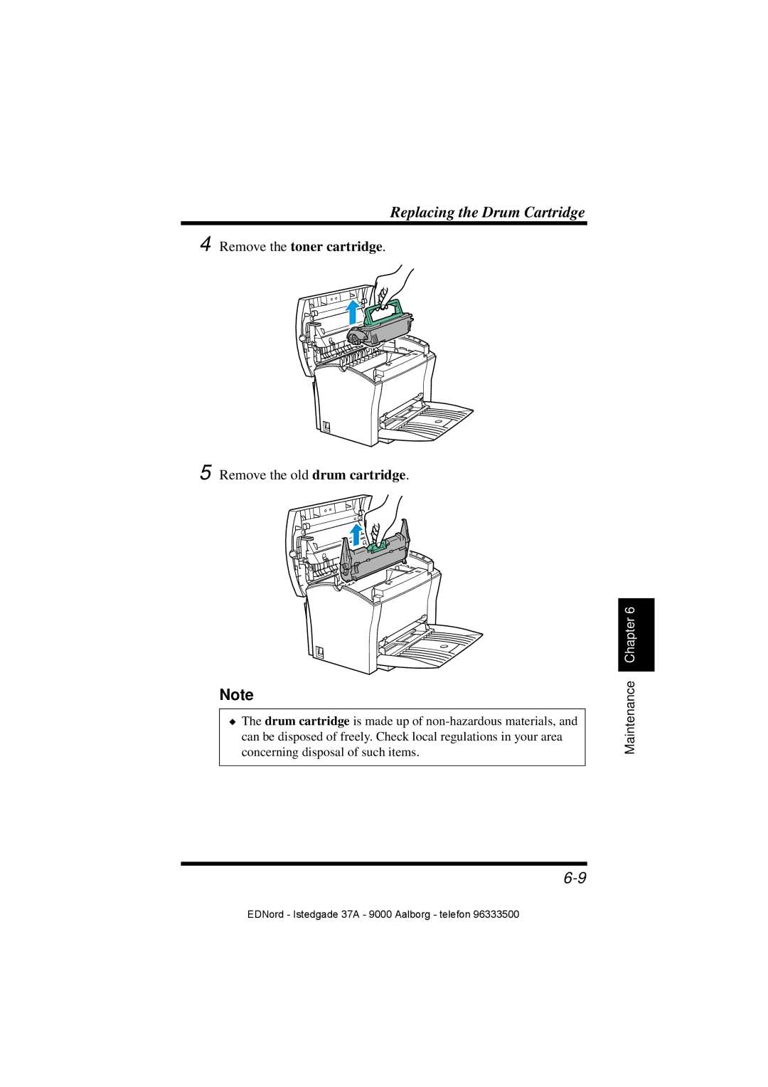 Minolta PagePro 1100 user manual Remove the toner cartridge 