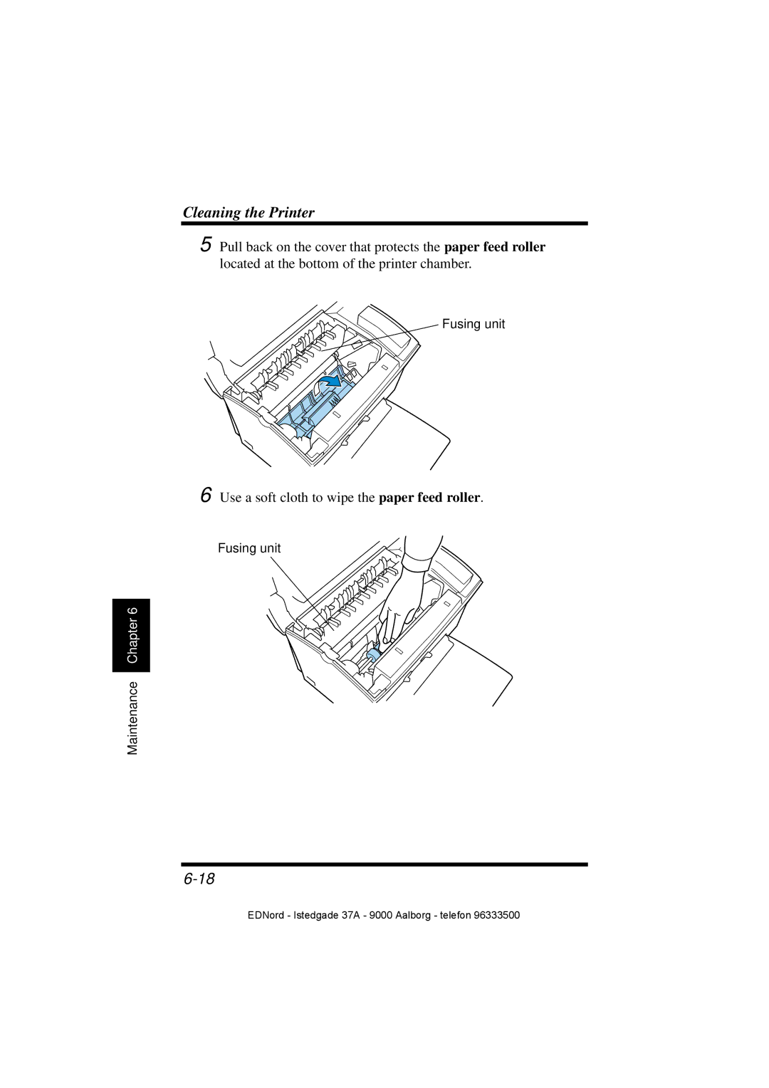 Minolta PagePro 1100 user manual Use a soft cloth to wipe the paper feed roller 