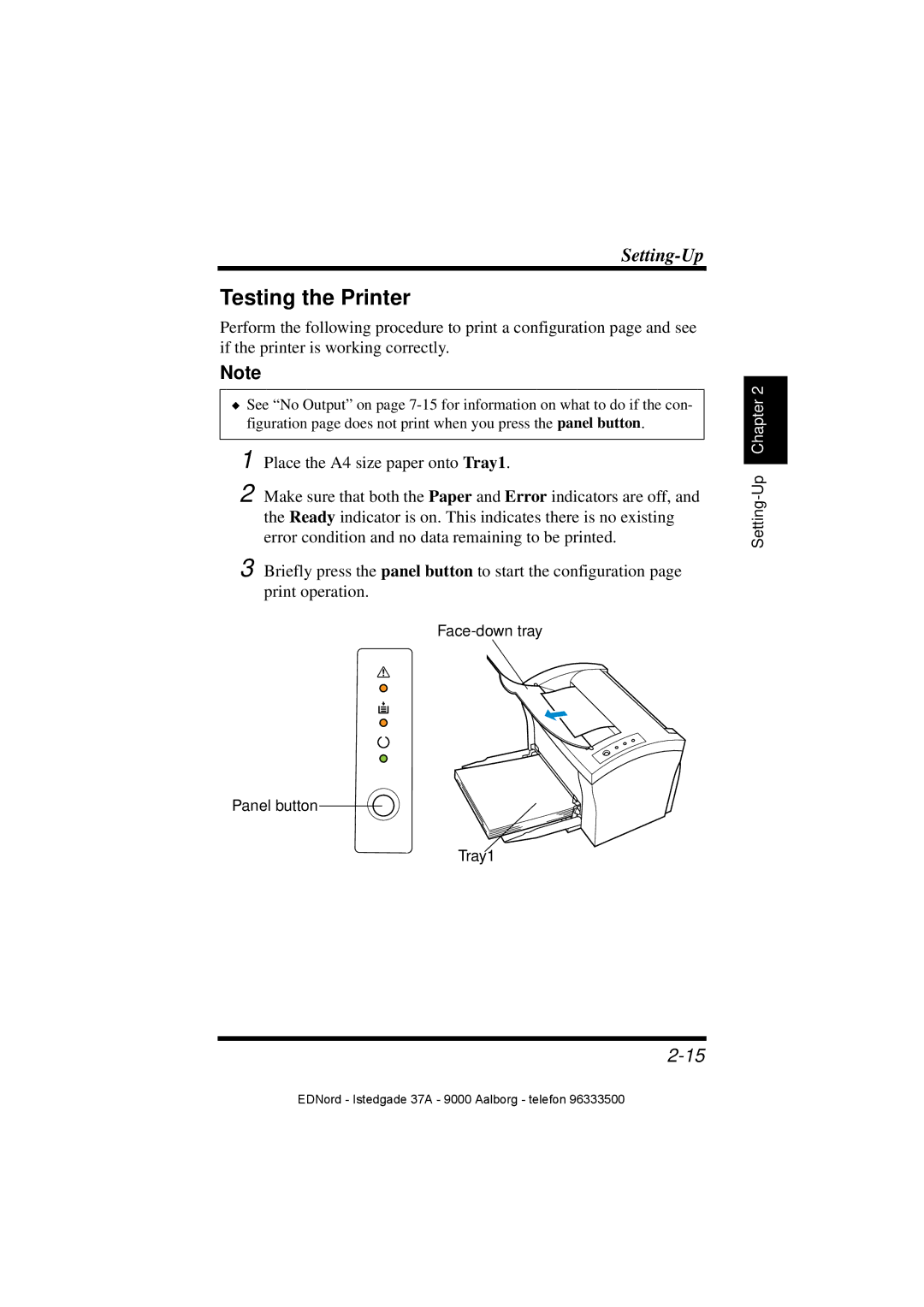 Minolta PagePro 1100 user manual Testing the Printer 