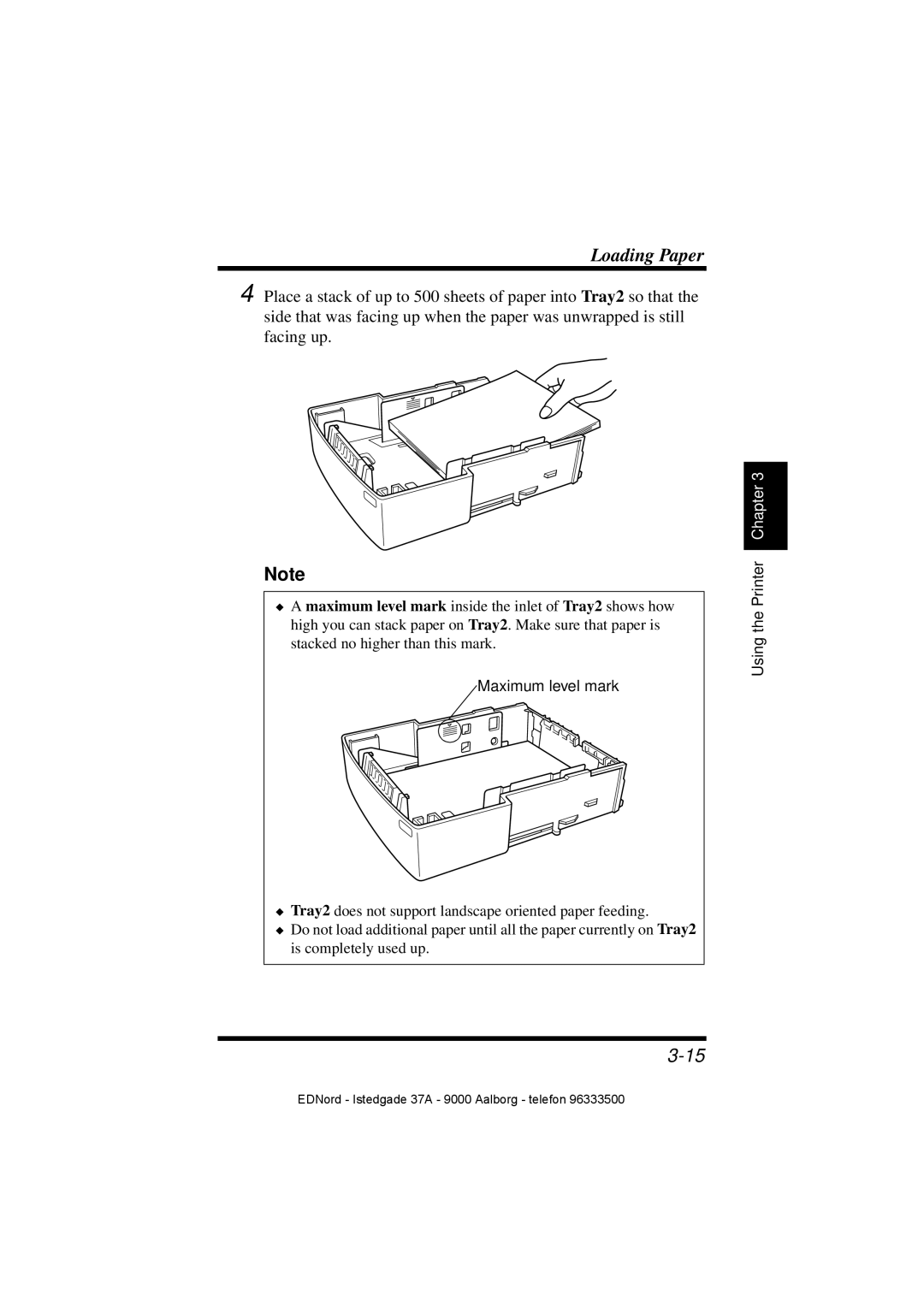 Minolta PagePro 1100 user manual Maximum level mark 