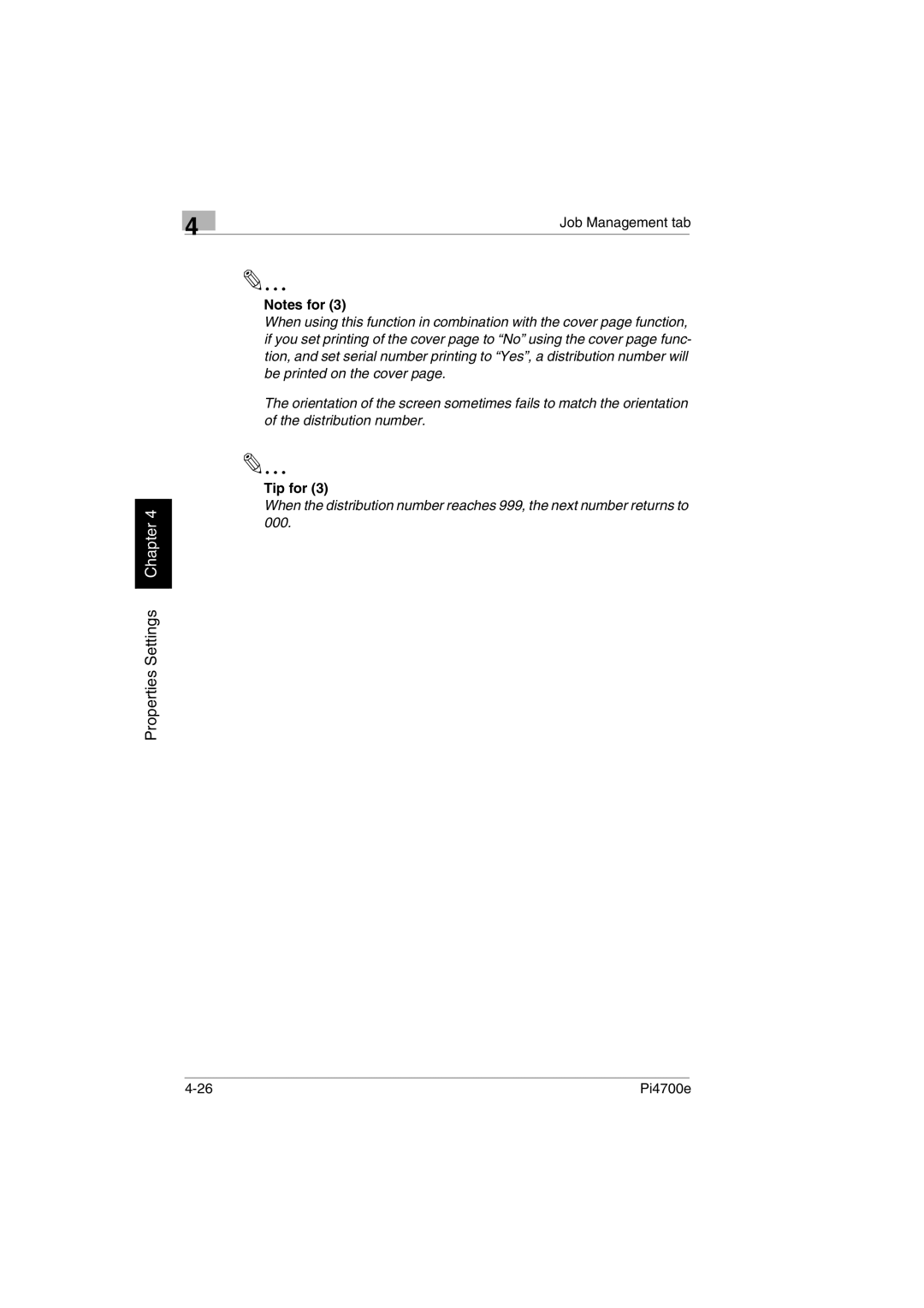 Minolta PI4700E user manual Tip for 