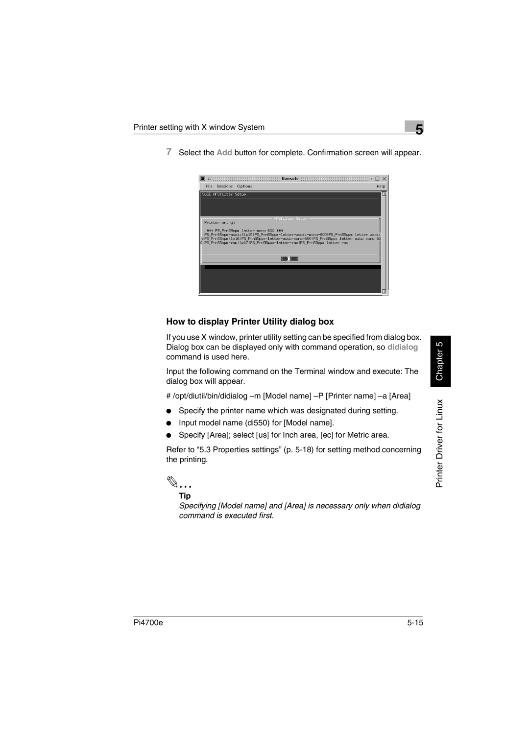 Minolta PI4700E user manual How to display Printer Utility dialog box, Tip 