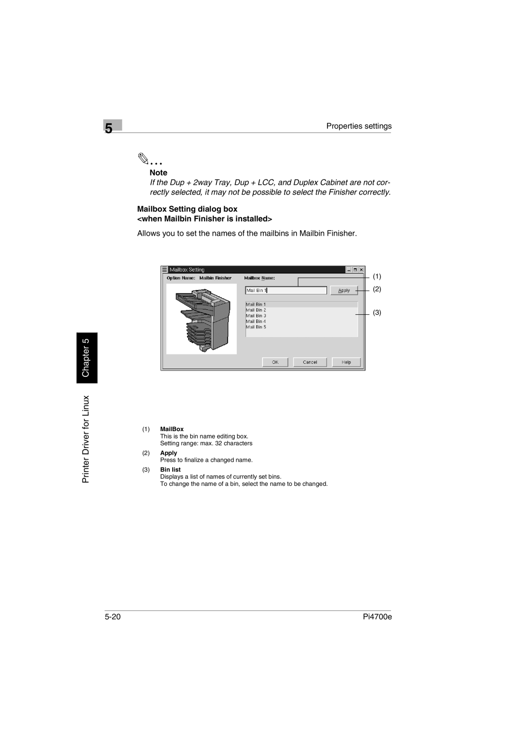 Minolta PI4700E user manual MailBox 