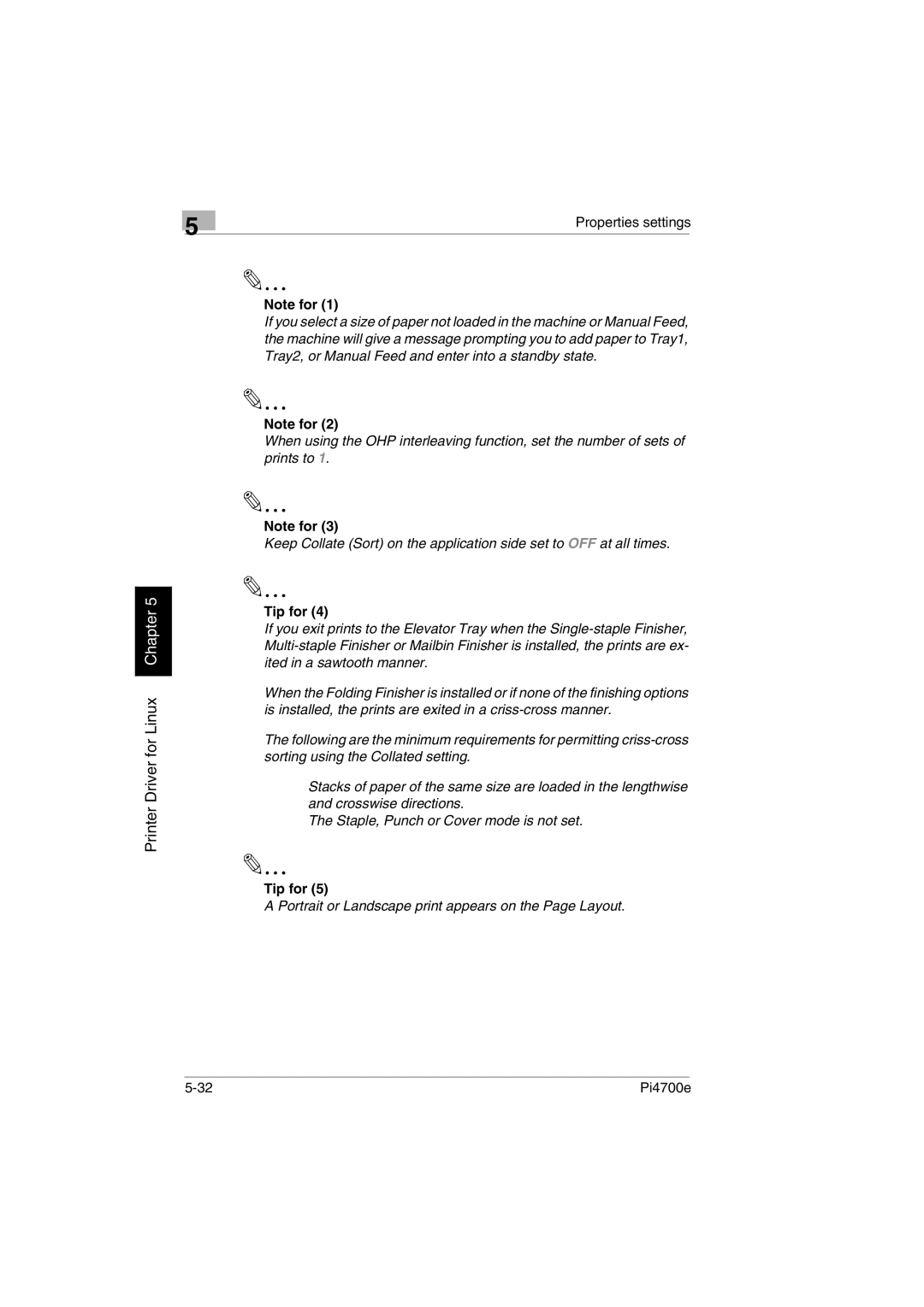 Minolta PI4700E user manual Portrait or Landscape print appears on the Page Layout 