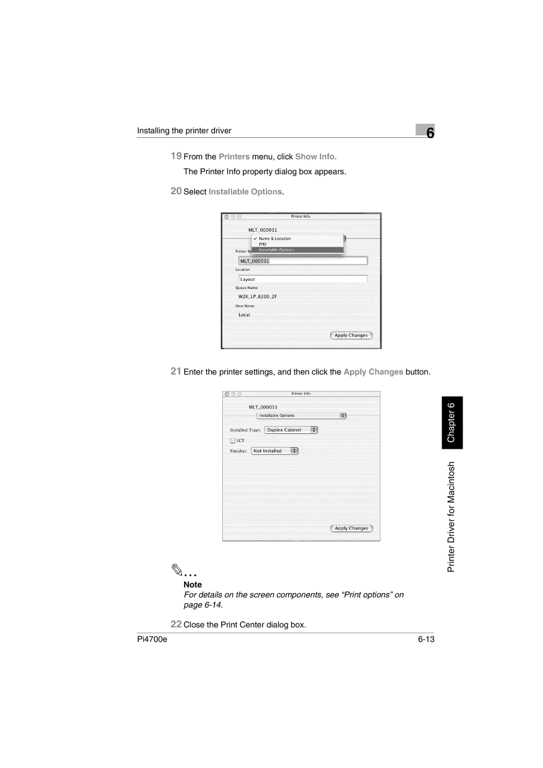 Minolta PI4700E user manual Close the Print Center dialog box Pi4700e 