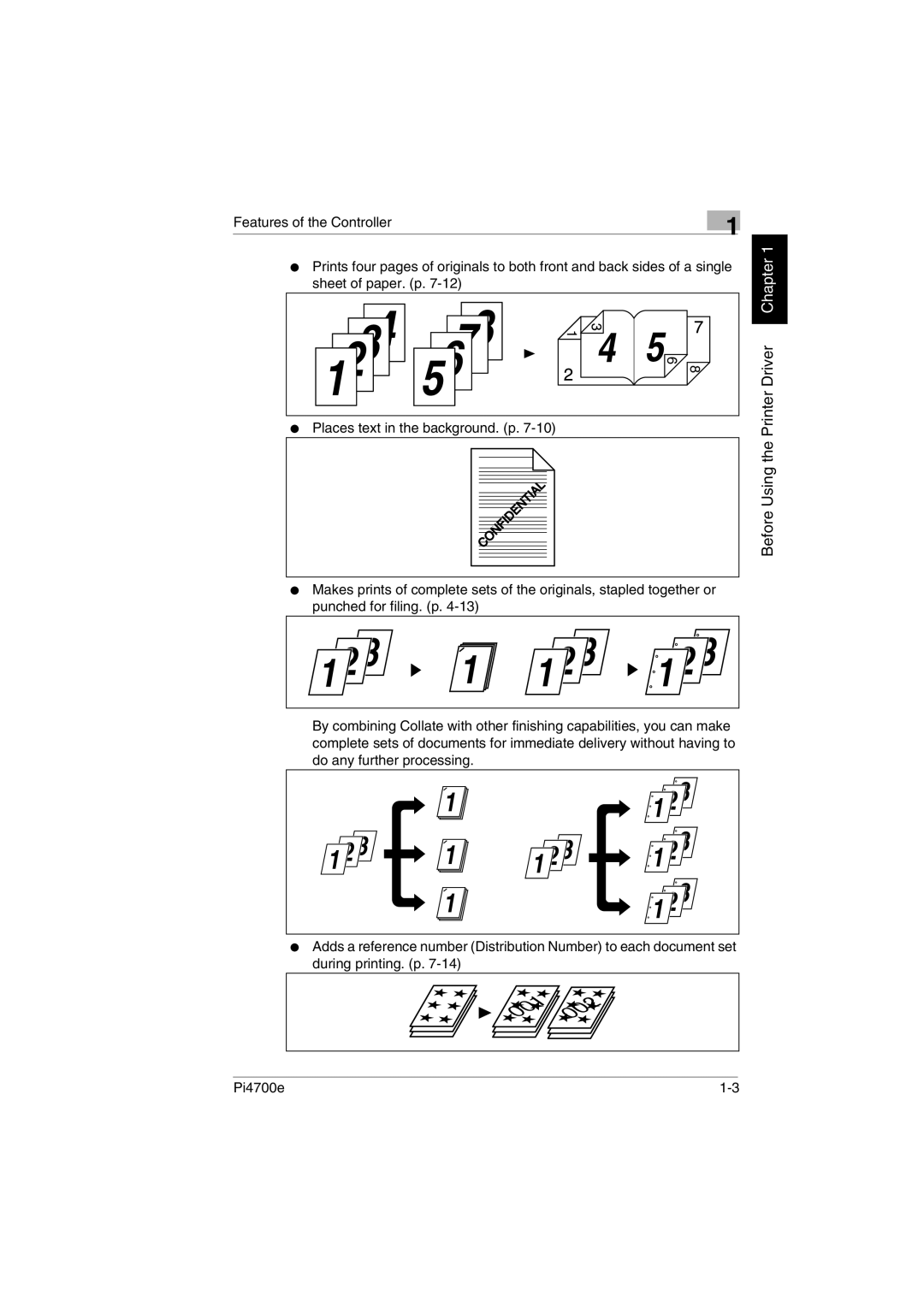 Minolta PI4700E user manual Before Using the Printer Driver Chapter 