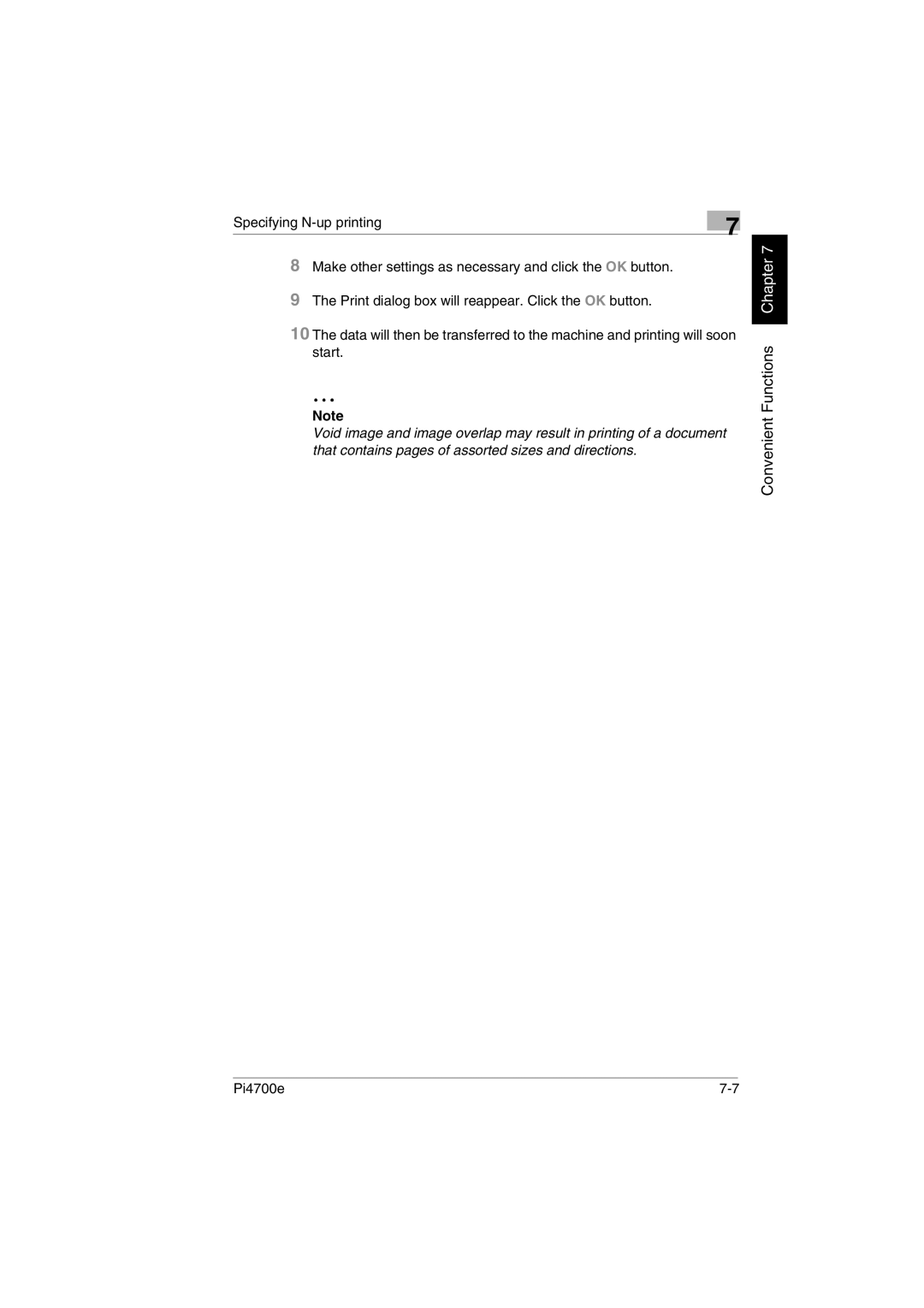 Minolta PI4700E user manual Pi4700e 