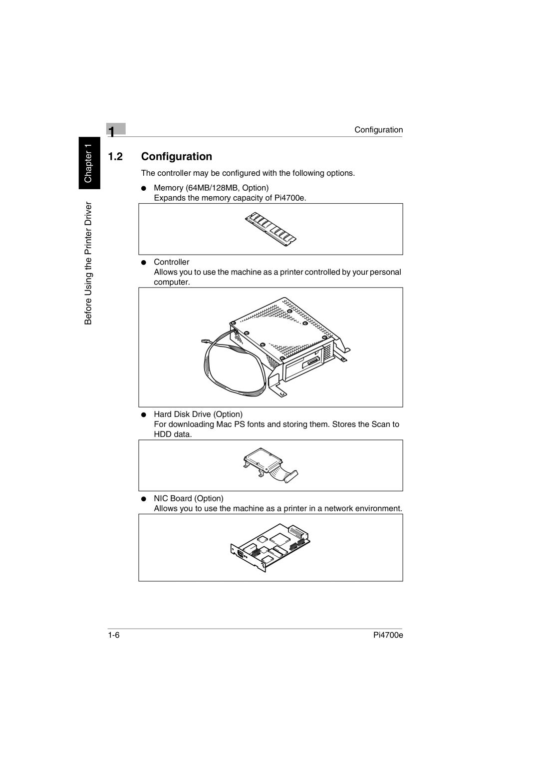 Minolta PI4700E user manual Configuration 