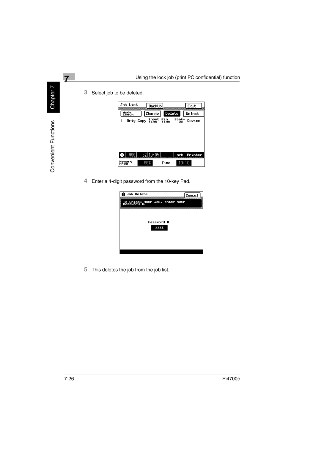 Minolta PI4700E user manual Convenient Functions Chapter 