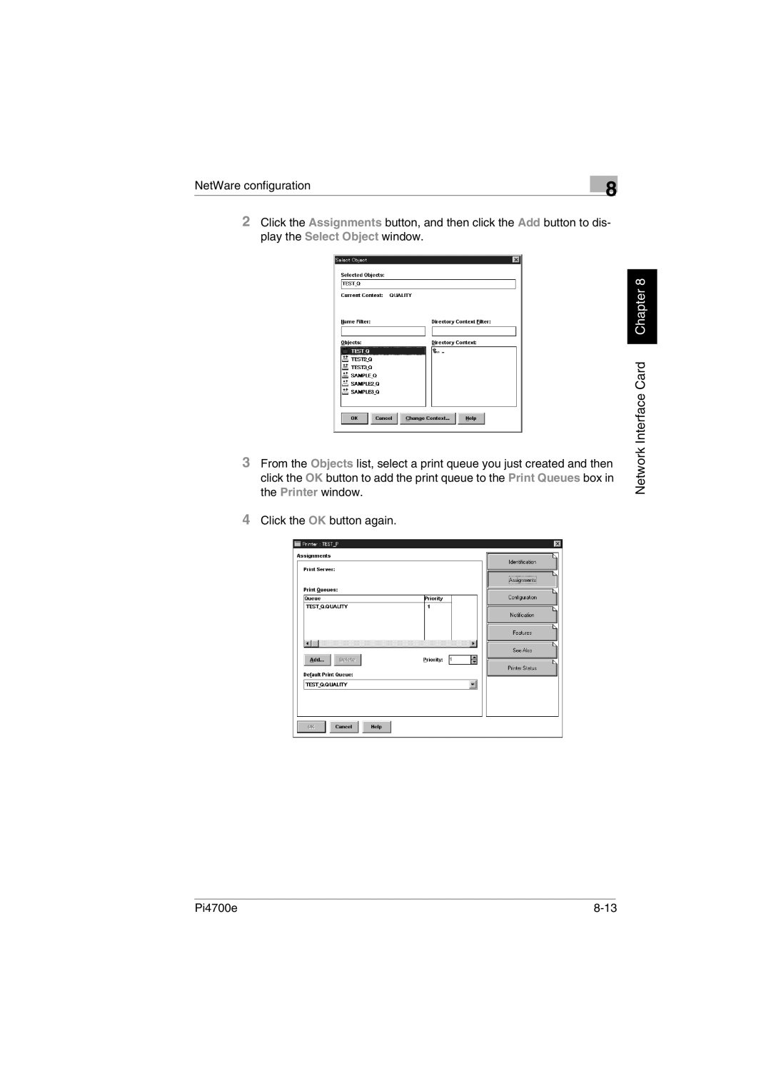 Minolta PI4700E user manual Network Interface Card Chapter 