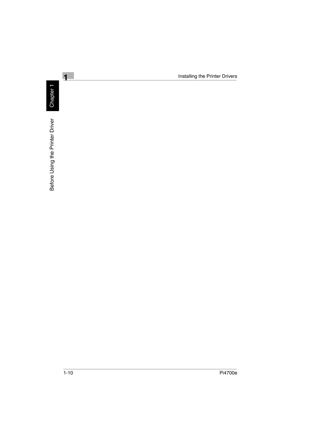 Minolta PI4700E user manual Before Using the Printer Driver Chapter 