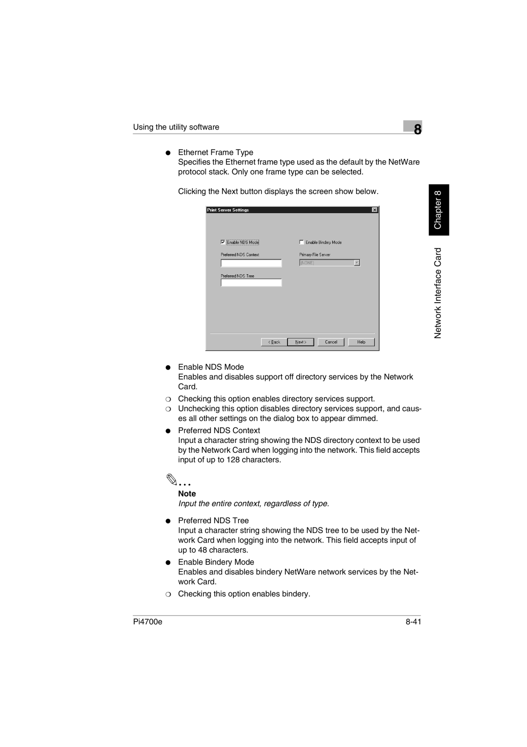 Minolta PI4700E user manual Input the entire context, regardless of type 