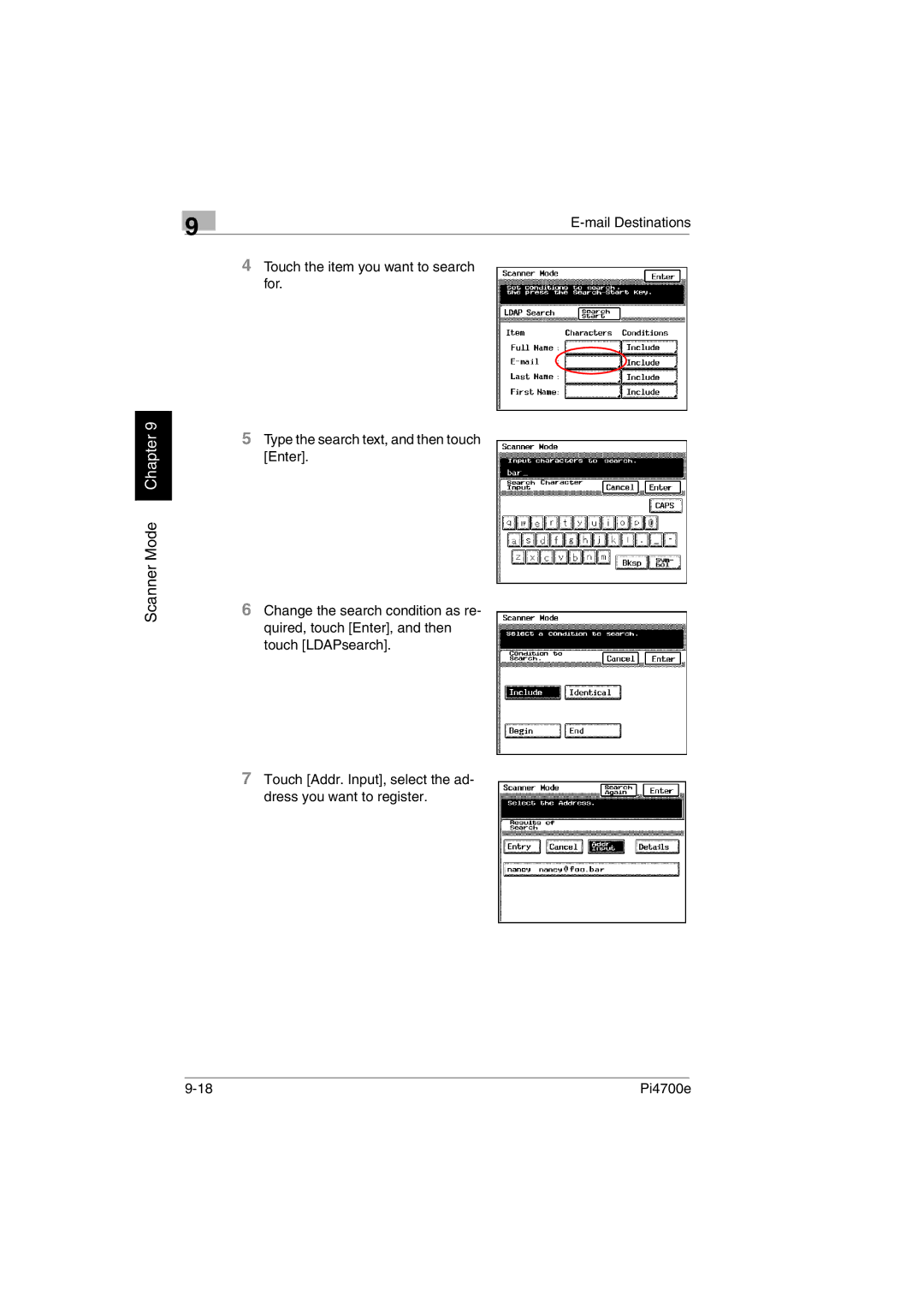 Minolta PI4700E user manual Scanner Mode Chapter 