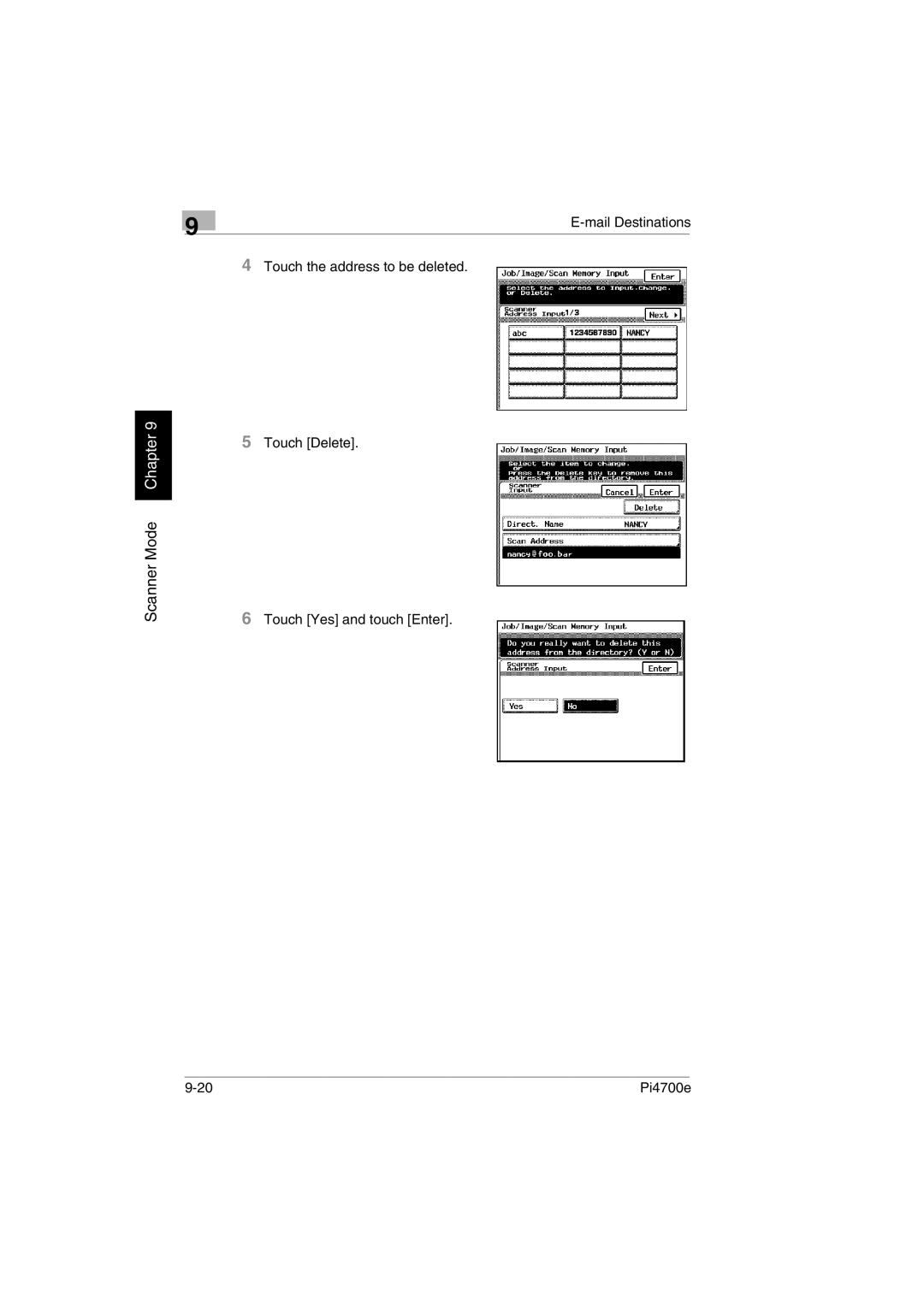 Minolta PI4700E user manual Scanner Mode Chapter 