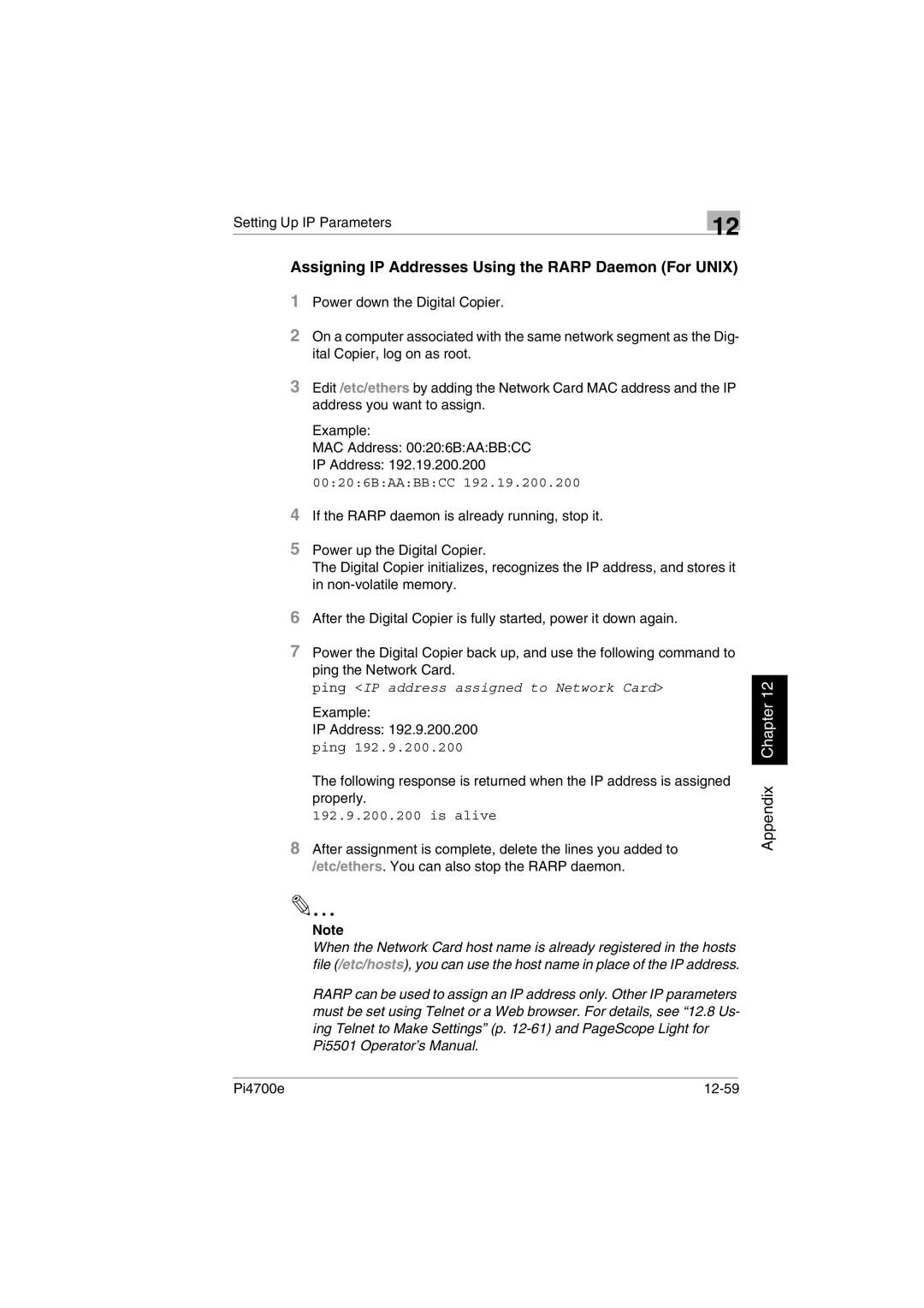 Minolta PI4700E user manual Appendix Chapter 