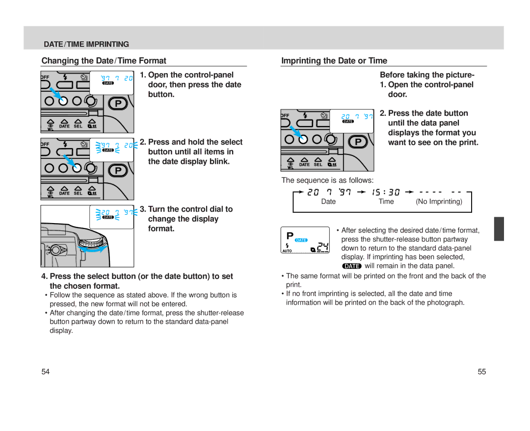 Minolta Minolta Vectis, S-100 instruction manual Sequence is as follows 