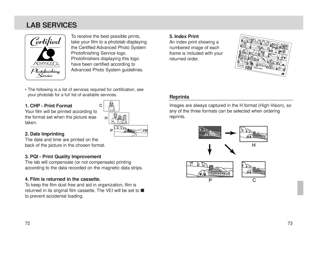 Minolta S-100, Minolta Vectis instruction manual LAB Services 