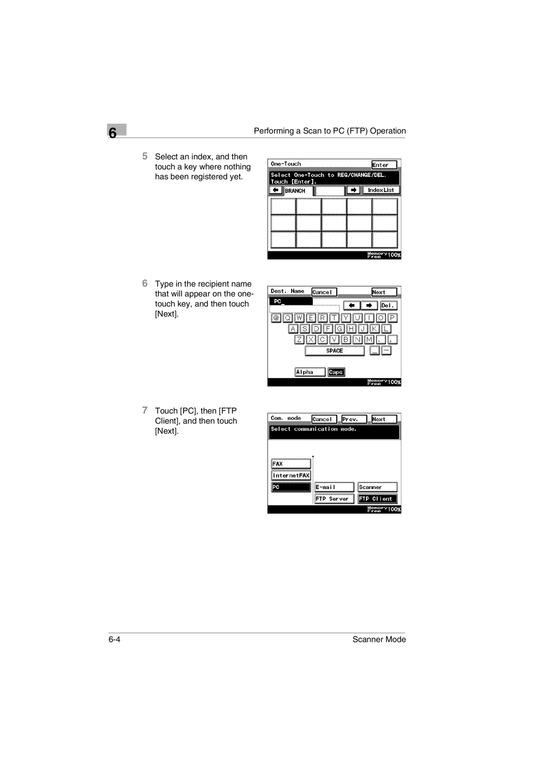 Minolta Scanner Mode user manual 