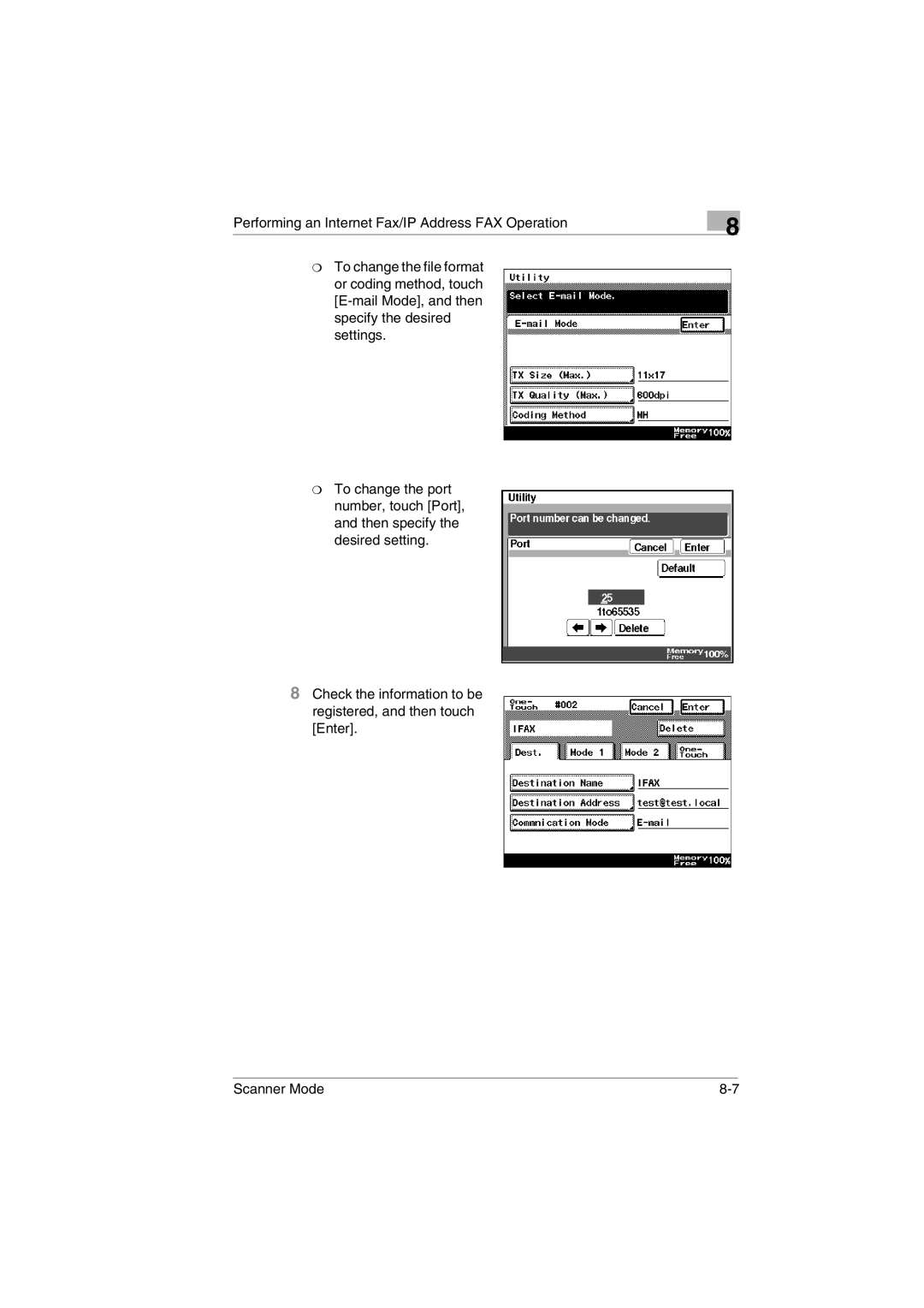 Minolta Scanner Mode user manual 