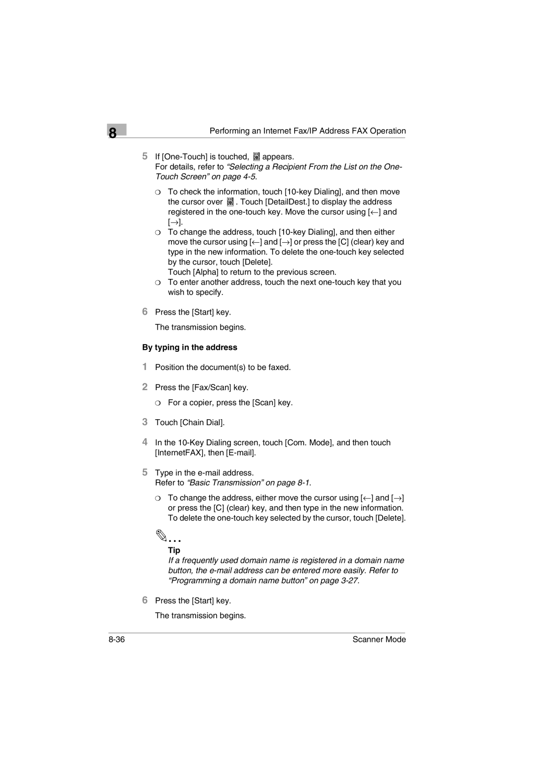 Minolta Scanner Mode user manual 