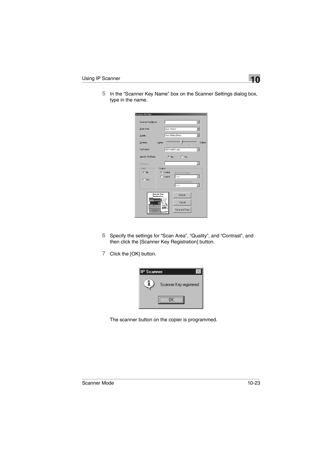 Minolta Scanner Mode user manual 