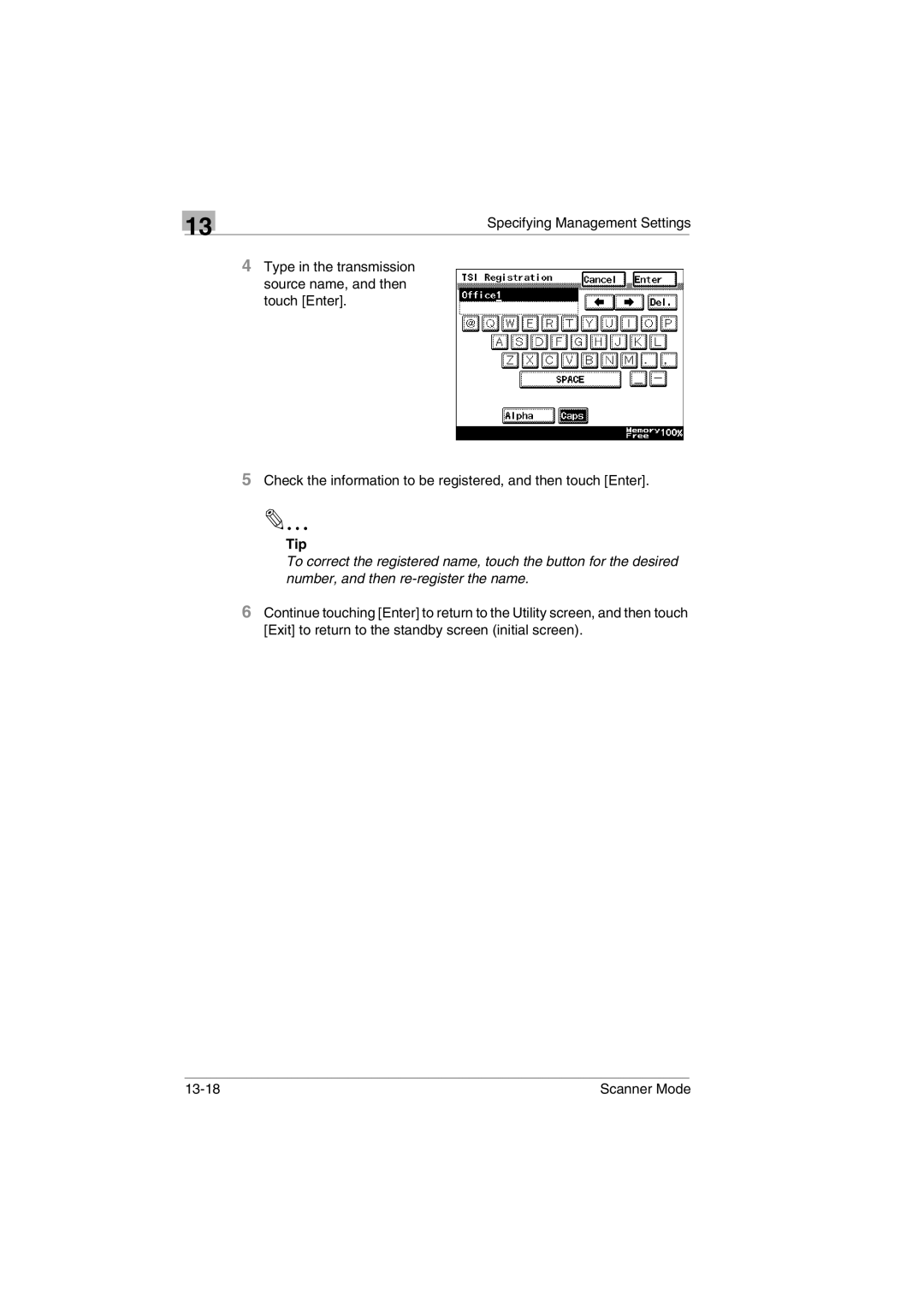 Minolta Scanner Mode user manual 