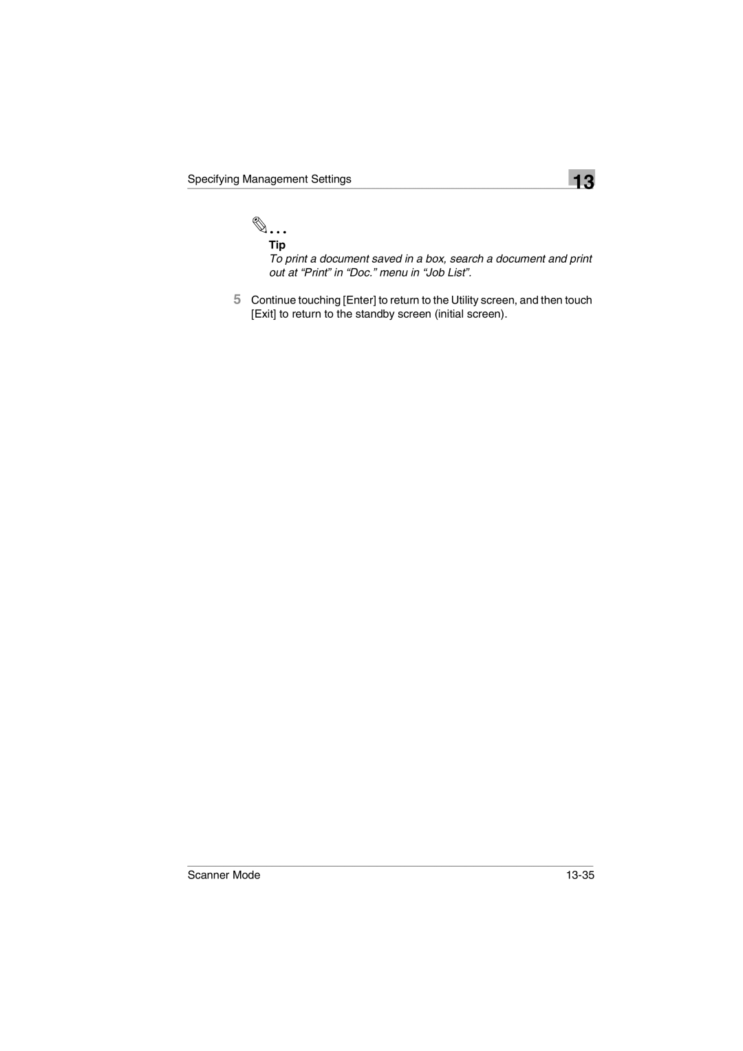 Minolta Scanner Mode user manual Tip 