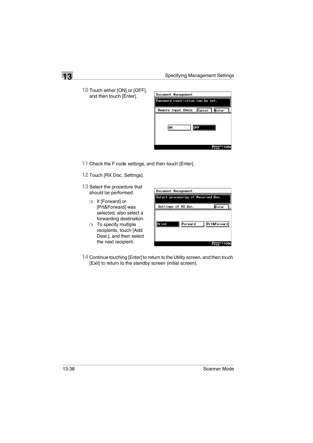 Minolta Scanner Mode user manual 