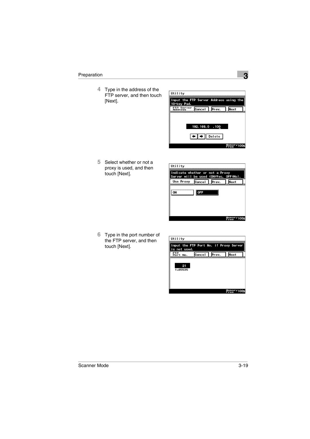 Minolta Scanner Mode user manual 